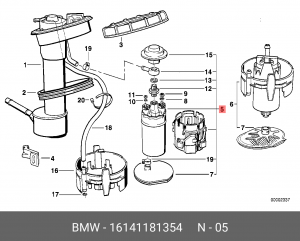 Насос электрический топливной системы в сборе 16 14 1 181 354 BMW