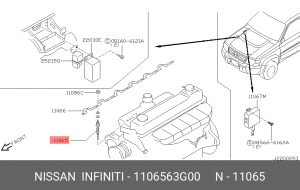 Свеча накаливания 11065-63G00 NISSAN