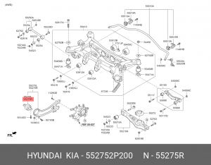 Сайлентблок 552752P200 HYUNDAI KIA
