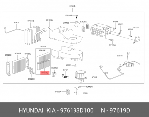 Фильтр салона 97619-3D100 HYUNDAI KIA