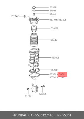 Амортизатор подвески 5536127140 HYUNDAI KIA