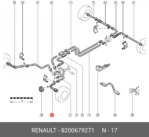 Шланг тормозной 8200679271 RENAULT