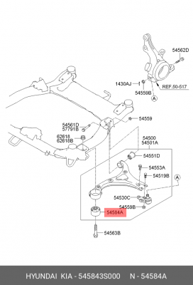 Сайлентблок 54584-3S000 HYUNDAI KIA