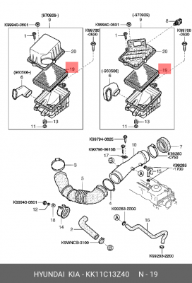 Фильтр воздушный KK11C-13Z40 HYUNDAI KIA
