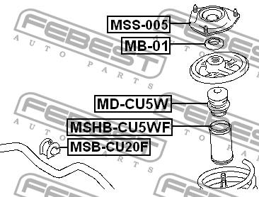Пыльник амортизатора подвески MSHB-CU5WF FEBEST