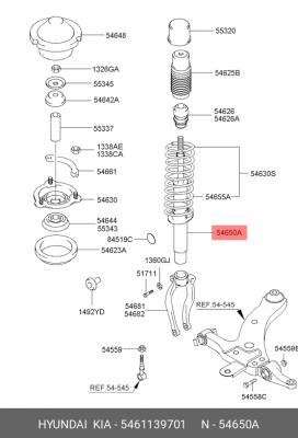Амортизатор подвески 5461139701 HYUNDAI KIA