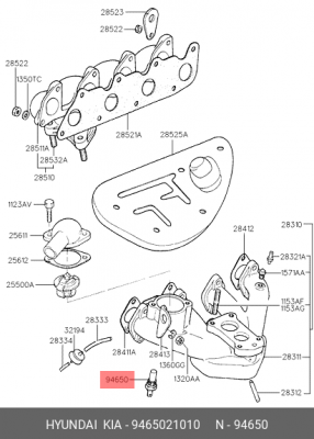 Датчик температуры охлаждающей жидкости 9465021010 HYUNDAI KIA