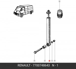 Амортизатор подвески 7700748643 RENAULT