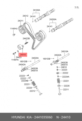 Ролик ремня ГРМ 2441035060 HYUNDAI KIA