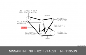 Ремень приводной 02117-14523 NISSAN