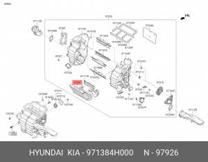 Радиатор отопителя 971384H000 HYUNDAI KIA