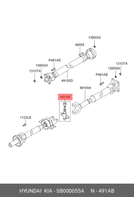 Крестовина карданного вала SB000055A HYUNDAI KIA