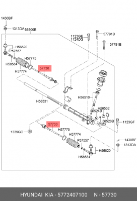 Тяга рулевая 57724-07100 HYUNDAI KIA