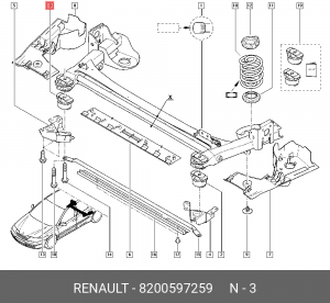Сайлентблок 8200597259 RENAULT
