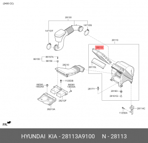 Фильтр воздушный 28113A9100 HYUNDAI KIA