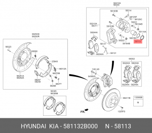 Сальник поршня суппорта 581132B000 HYUNDAI KIA