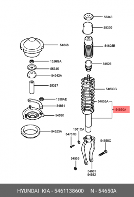 Амортизатор подвески 5461138600 HYUNDAI KIA