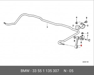Стойка стабилизатора 33 55 1 135 307 BMW