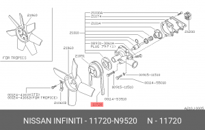 Ремень приводной 11720-N9520 NISSAN