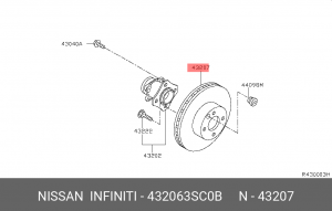 Диск тормозной 43206-3SC0B NISSAN