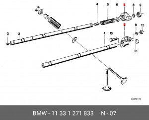Коромысло - рокер клапана 11 33 1 271 833 BMW