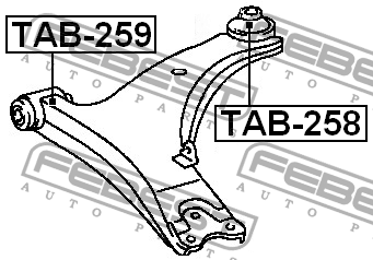 Рычаг подвески TAB-259 FEBEST
