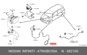 Датчик ABS 47960BC00A NISSAN