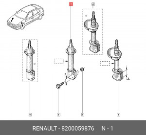 Амортизатор подвески 8200059876 RENAULT