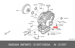 Прокладка масляного поддона ДВС 31397-1XE0A NISSAN