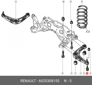 Опора шаровая подвески 6025308155 RENAULT