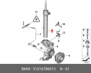 Амортизатор подвески 31 31 6 786 013 BMW