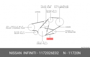 Ремень приводной 11720-26E02 NISSAN