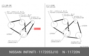 Ремень приводной 11720-53J10 NISSAN