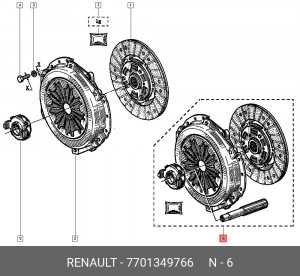 Сцепление (комплект) 7701349766 RENAULT