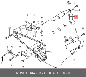Свеча накаливания 0K71E18140A HYUNDAI KIA