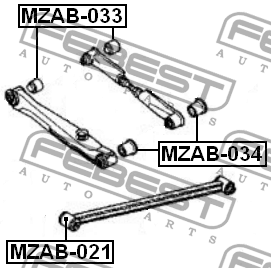 Сайлентблок MZAB-034 FEBEST
