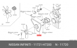Ремень приводной 11721-H7200 NISSAN