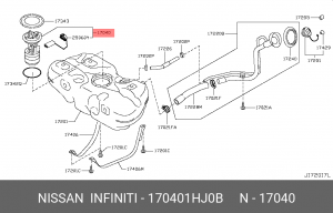 Насос электрический топливной системы в сборе 17040-1HJ0B NISSAN