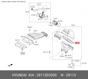Фильтр воздушный 28113-D3300 HYUNDAI KIA