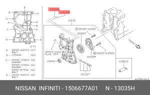 Кольцо уплотнительное 15066-77A01 NISSAN