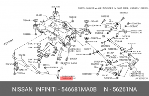 Стойка стабилизатора 54668-1MA0B NISSAN