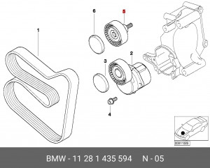 Ролик ремня ГРМ 11 28 1 435 594 BMW