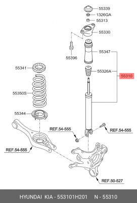 Амортизатор подвески 553101H201 HYUNDAI KIA