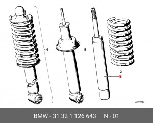 Амортизатор подвески 31 32 1 126 643 BMW
