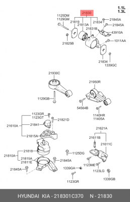 Подушка двигателя 218301C370 HYUNDAI KIA