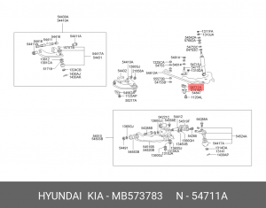 Втулка стабилизатора MB573783 HYUNDAI KIA