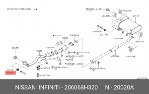 Болт крепления 20606-8H320 NISSAN
