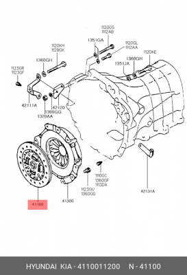 Диск сцепления 4110011200 HYUNDAI KIA