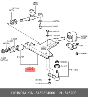 Рычаг подвески 5450324000 HYUNDAI KIA