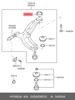 Сайлентблок 5458438010 HYUNDAI KIA